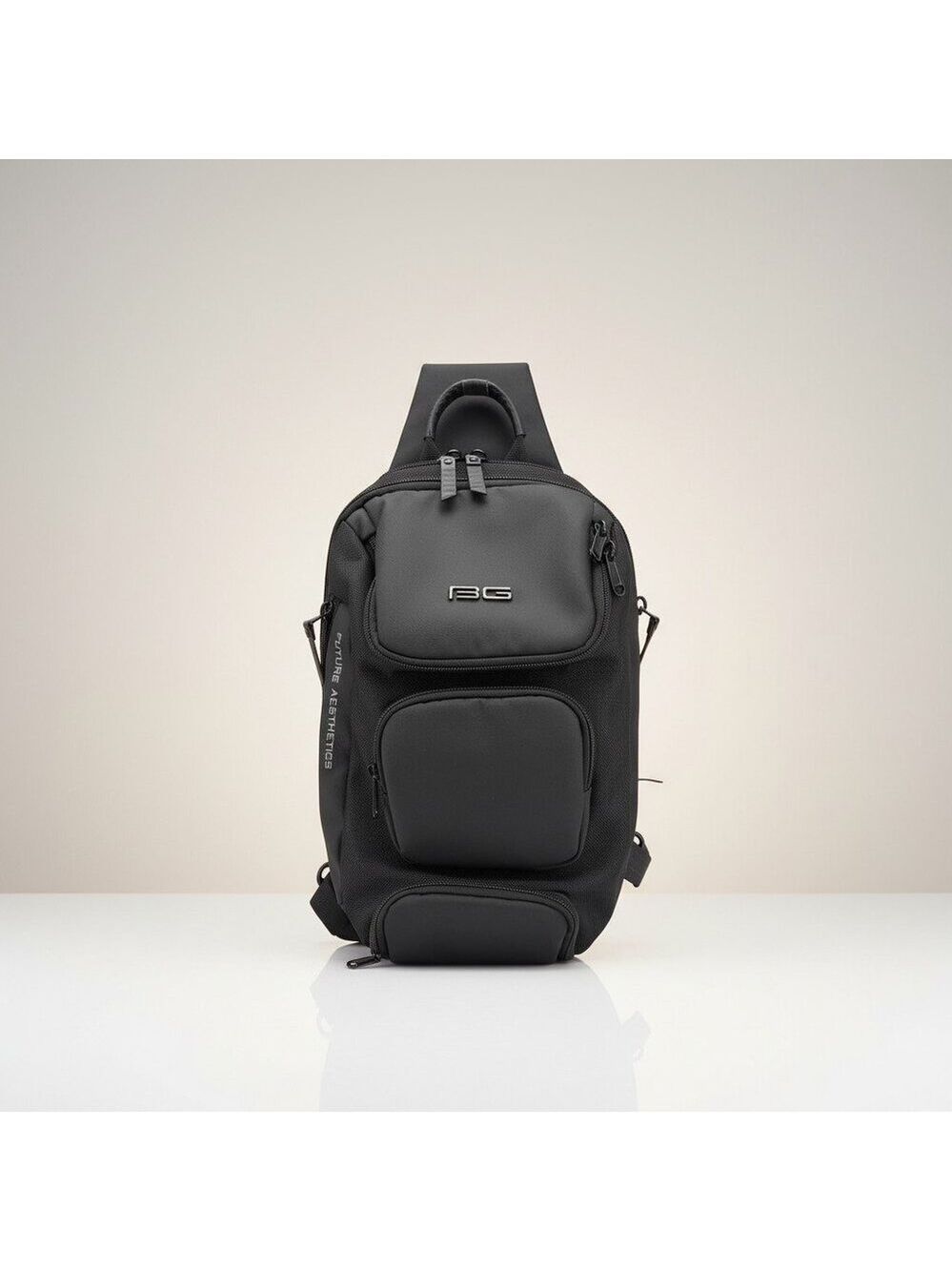 BANGE Tech Sling Backpack Black Crossbody Travel EDC Anti-Theft Bag